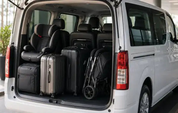 Baby-seat taxi interior for Melbourne family bookings