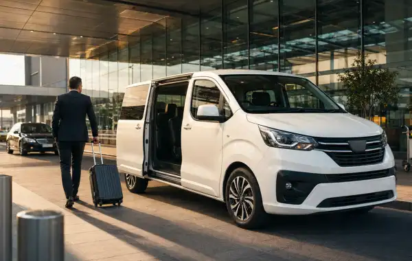 Hotel and airport maxi taxi transfer with luggage